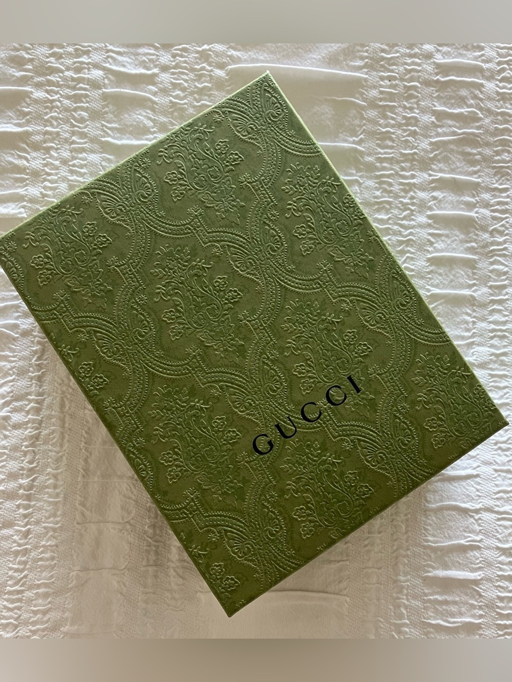 Gucci Olive Green Embossed Box